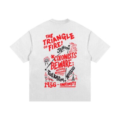 TRIANGLE OF FIRE - Heavyweight Cotton T-Shirt